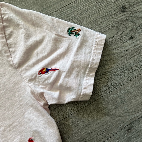 Zara Mens Tropical Pink Shirt Size M - Picture 3 of 9